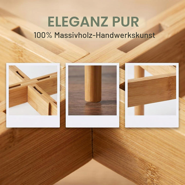 Verstellbarer Blumenständer (Bis 31cm Breite) - Massiver Pflanzenhocker 35cm Hoch, Kreuz-Design Blum