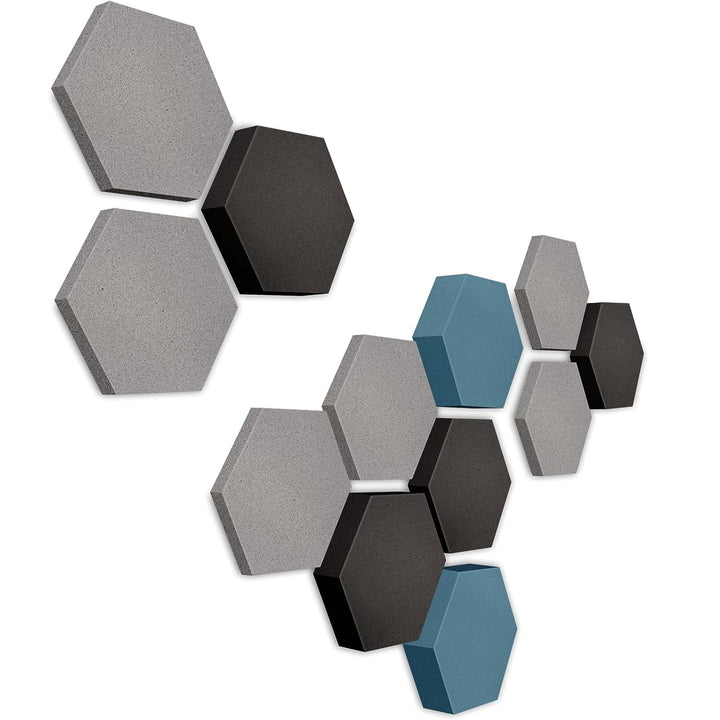 platino24 LOFT Honeycomb Schallabsorber – 12er Set – Wand&amp;Decke – 3 Farben | Schalldämmung – Akustik