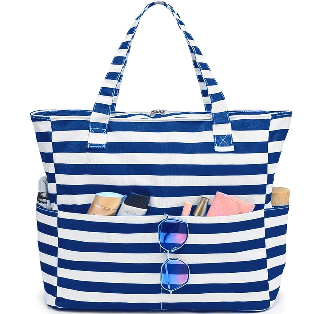 LEDAOU Grosse Strandtasche Damen Umhängetasche Handtasche wasserdicht sanddicht mit Reissverschluss