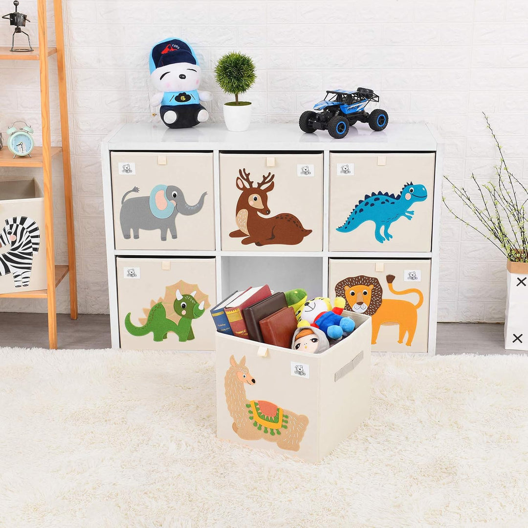 CLCROBD Faltbare Tierwürfel-Aufbewahrungskörbe, Stoff-Spielzeugbox/Truhe/Organizer für Kleinkinder/K