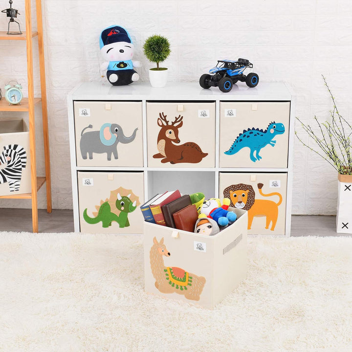 CLCROBD Faltbare Tierwürfel-Aufbewahrungskörbe, Stoff-Spielzeugbox/Truhe/Organizer für Kleinkinder/K