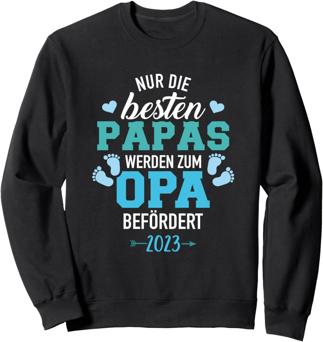 Besten Papas werden zum Opa befördert 2023 Sweatshirt