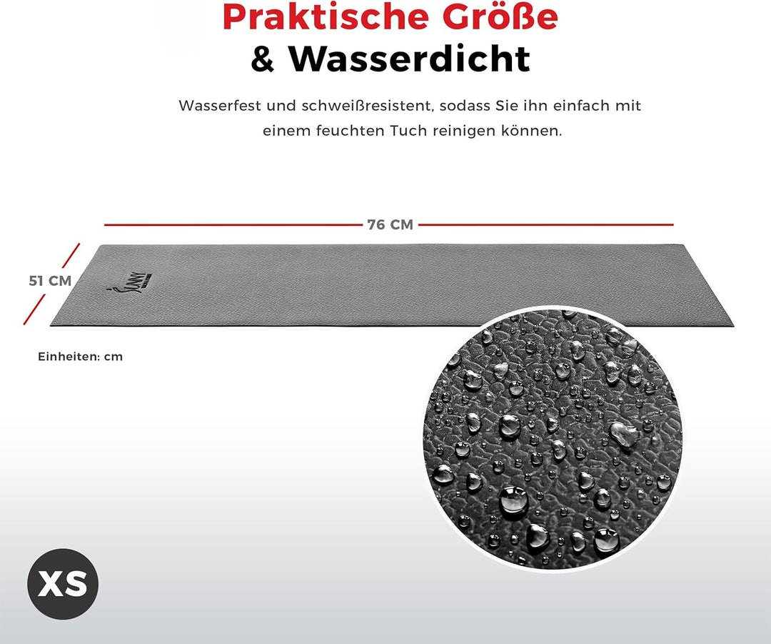 Sunny Health &amp; Fitness rutschfeste Heimtrainingsmatte für Laufband, Gerätematte, Schutzmatte aus Sch