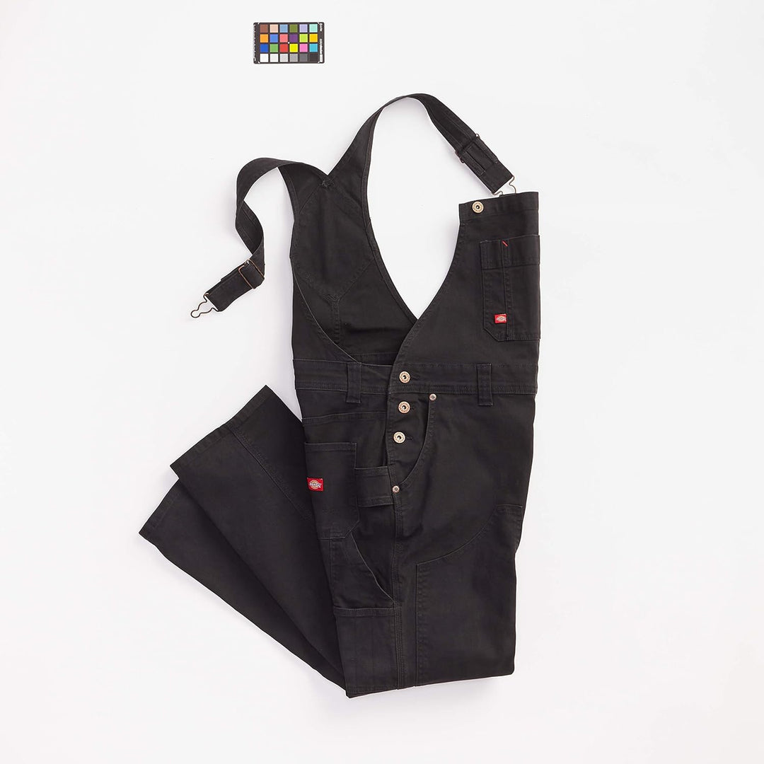 Dickies Damen Duck Double Front Bib Overalls XS Schwarz Abgespült, XS Schwarz Abgespült
