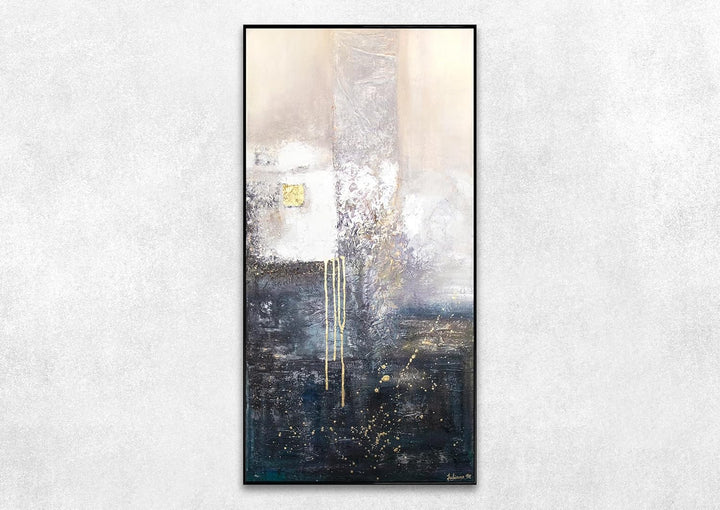 YS-Art XXL Abstrakt Acryl Gemälde auf Leinwand Fragmente handgemalt Wandbilder Wohnzimmer Büro moder