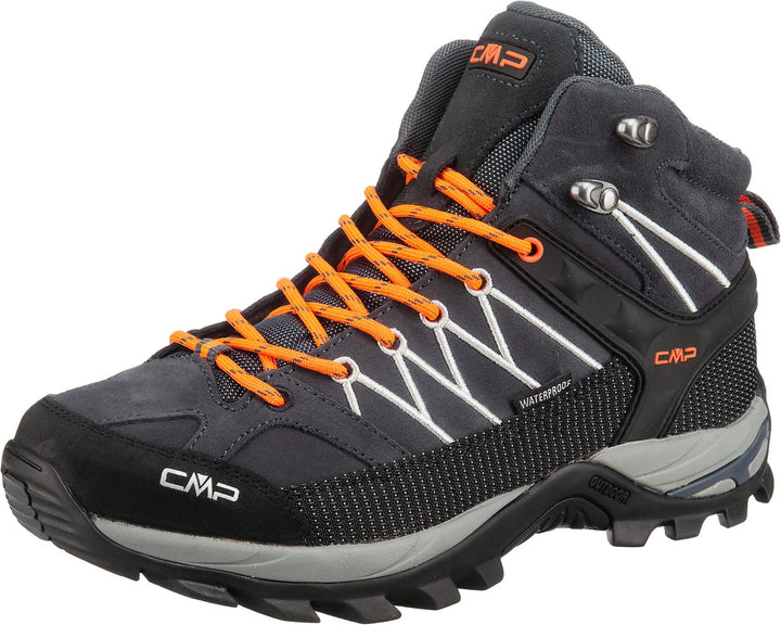CMP Herren Rigel Mid Shoes Wp Trekking-Schuhe 46 EU Antracite Flash Orange, 46 EU Antracite Flash Or