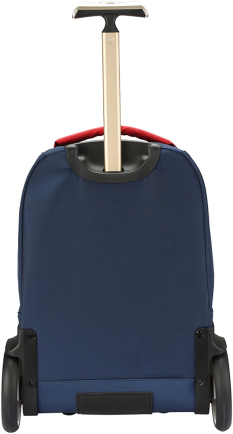 Laptoptasche mit Rollen für 15,6 Zoll Laptops, Krankenschwestertasche auf Rädern, T5, Blau/Rot T5- B