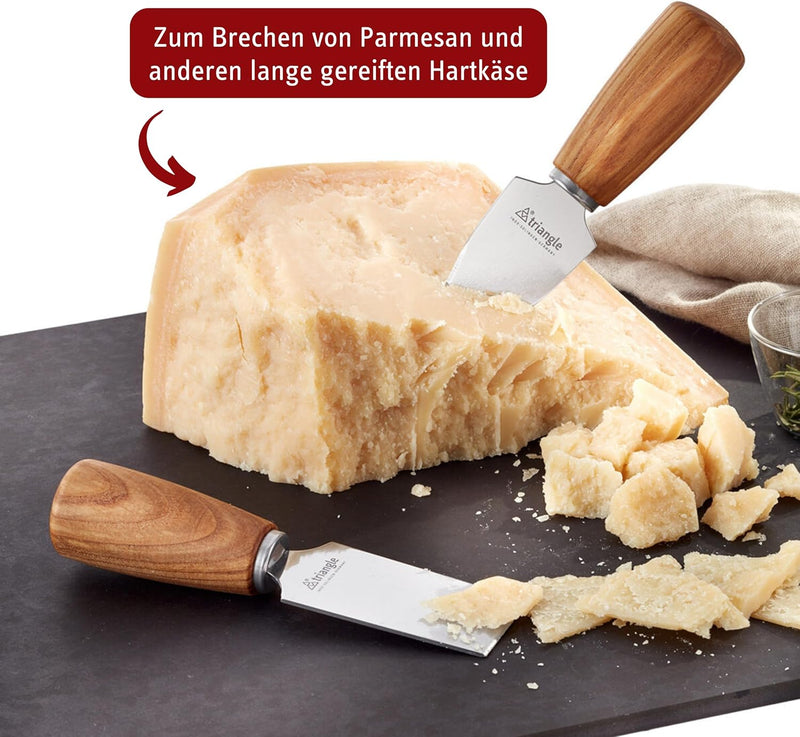 triangle 90 182 02 04 Parmesanmesser-Set Soul 2-tlg. gerade und spitz mit Esche-Griff zum Spalten un