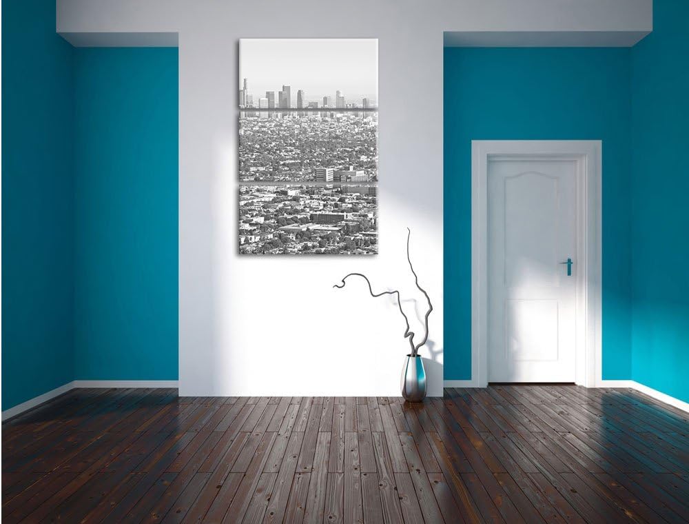 Pixxprint Los Angeles Metropolitan Area als Leinwandbild/Grösse: 3 Teilig (120x80) cm/Wandbild/Kunst