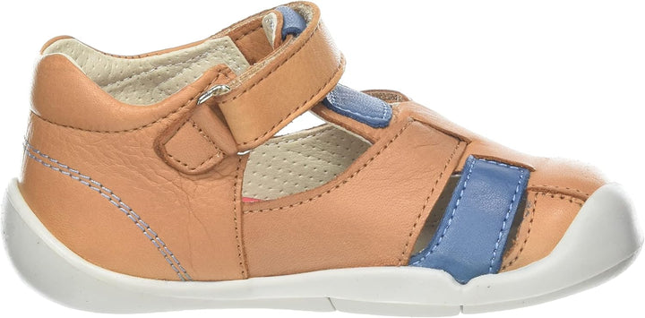 Kickers Unisex Baby Wasabou Sandale 21 EU Camel Blau, 21 EU Camel Blau