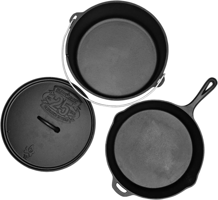 Camp Chef 25th Anniversary Cast Iron Set, 12" Dutch Oven und 12" Pfanne mit Deckel