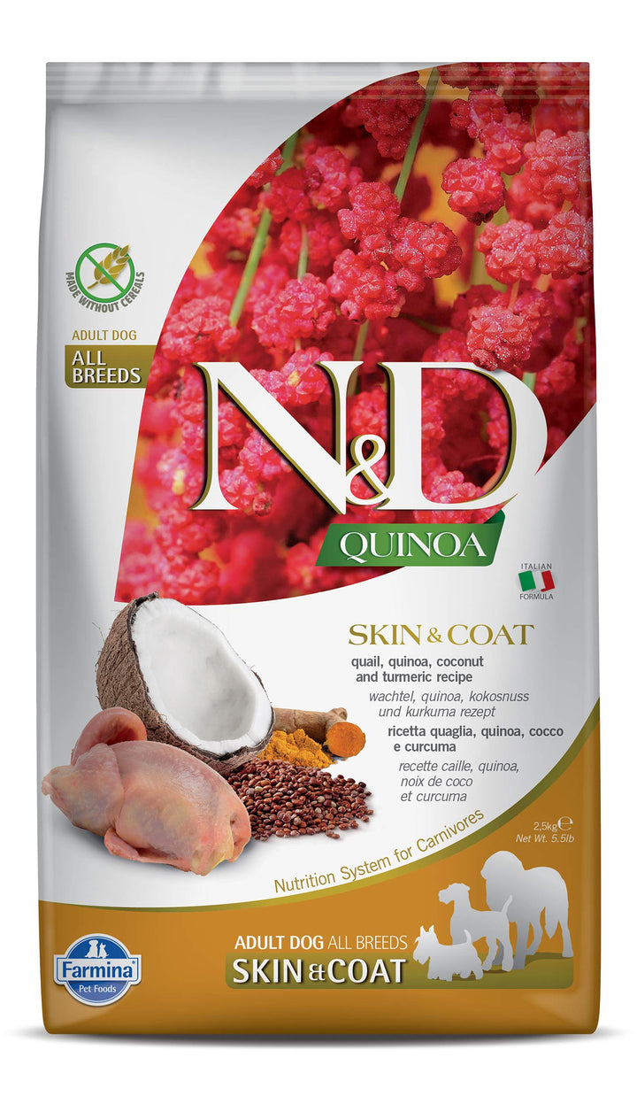 Farmina N&D Quinoa Adult Pellets Hundefutter (Trockenfutter, mit hochwertigen Vitaminen und natürlic