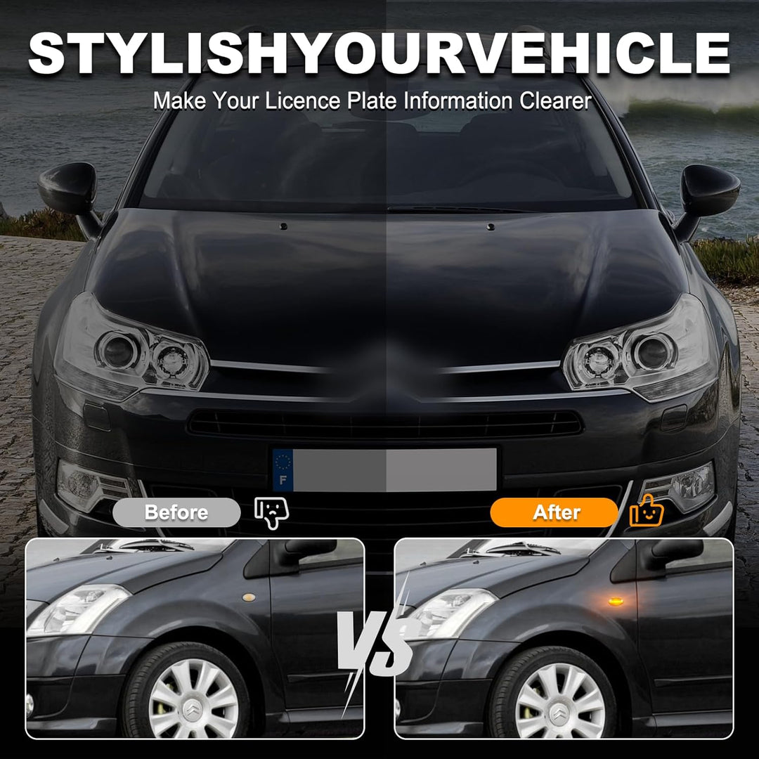 2 Stück LED Blinker Seitenblinker für Peugeot 1007 107 206 207 307 407 607 Partner Expert Citroen C1
