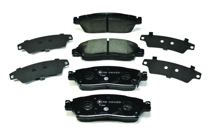 HELLA PAGID 8DB 355 012-821 Bremsbelagsatz - T1646 - Dicke/Stärke: 18.1mm - mit akustischer Verschle