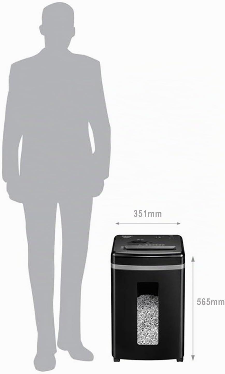 Fellowes Aktenvernichter High Security 9 Blatt (P5), Papierschredder für Büro und Homeoffice, Powers