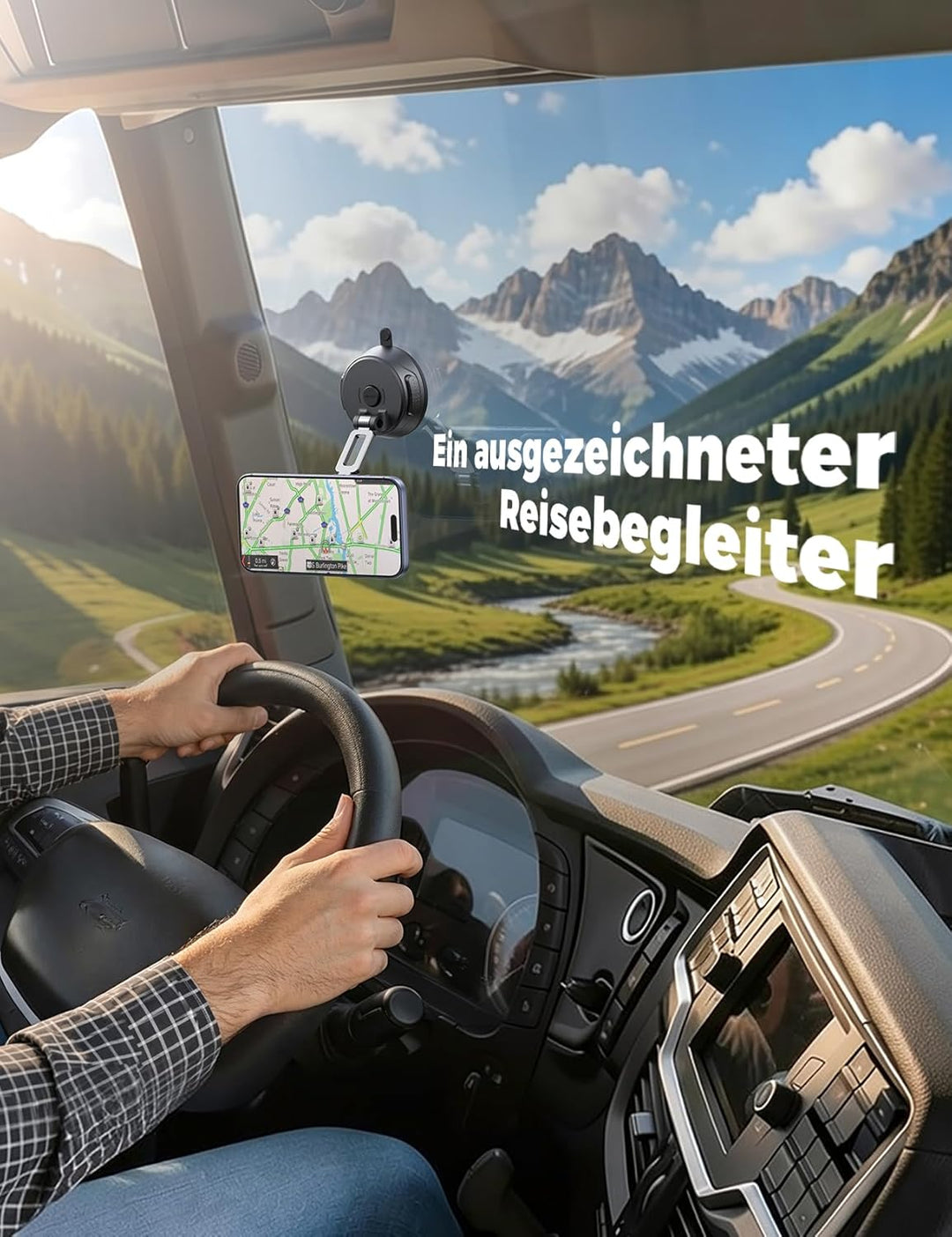 JOYROOM Handyhalterung Auto [Dreifach-Faltbare] Magsafe Autohalterung [Vakuum & Stärkster Gel] für A