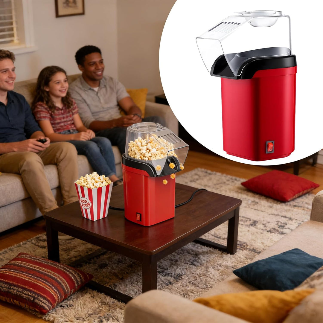 Popcornmaschine, 1200w Heissluft Popcorn Maker, Popcorn Maker Ohne Öl, 3 Minuten Schnelles, Elektris
