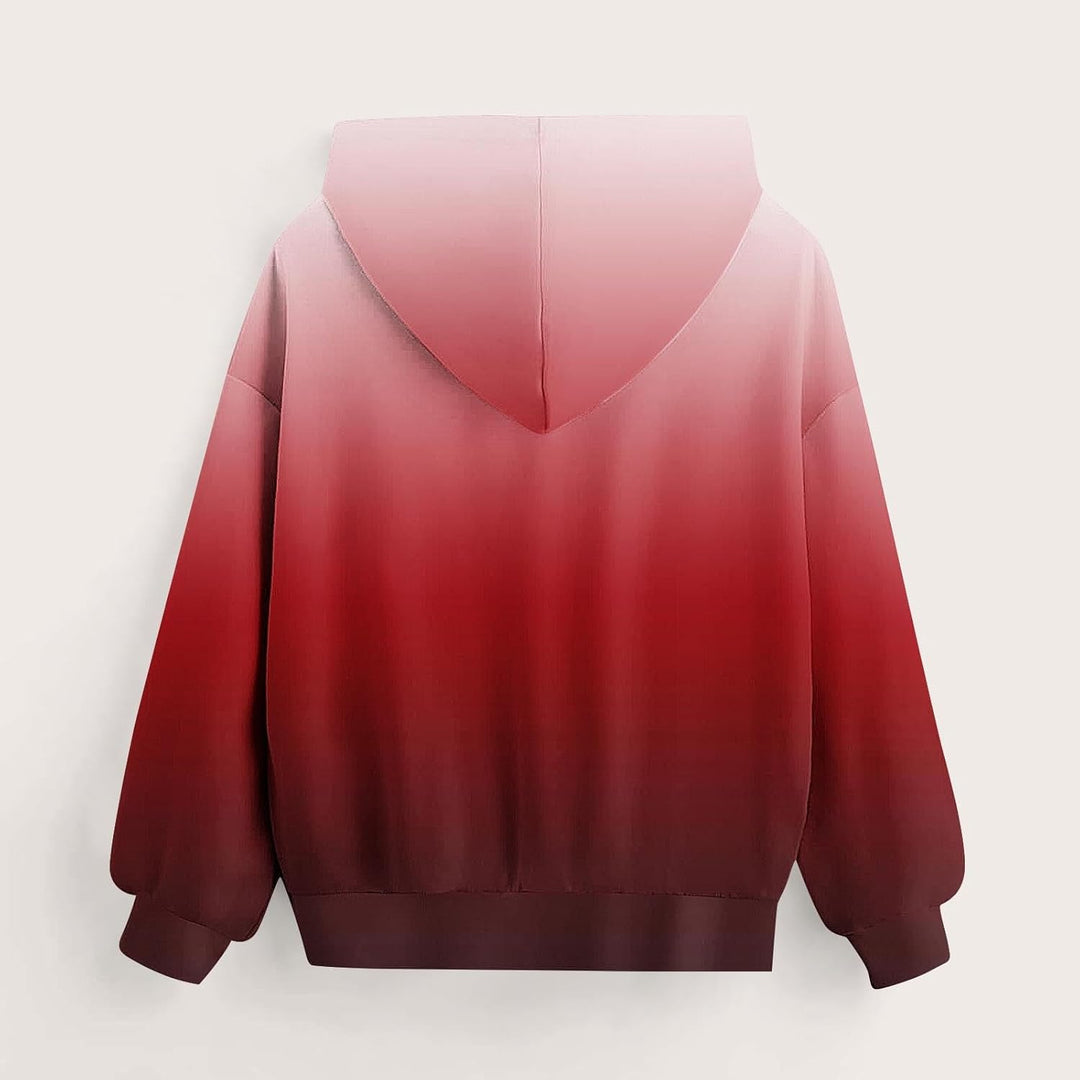 Hoodie Mädchen Oversize Kapuzenpullover Farbverlauf Mode Sweatshirt Casual Pullover mit Kapuze Tasch