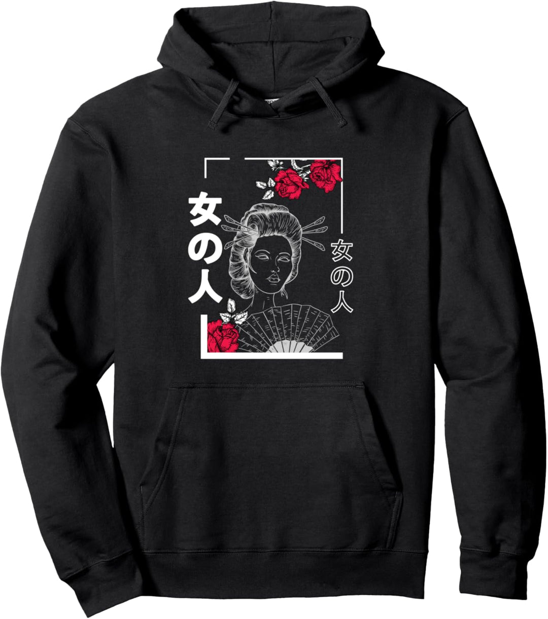 japanisches Design der Geisha-Frau Pullover Hoodie