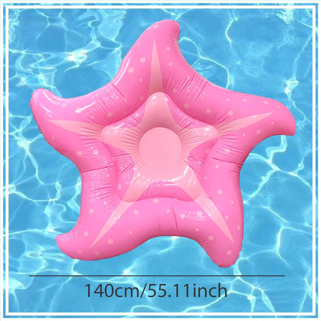 Luftmatratze Pool Seestern 150cm, Rosa Sternförmige Schwimmliege, Erwachsene Luftmatratze Wasser, Au