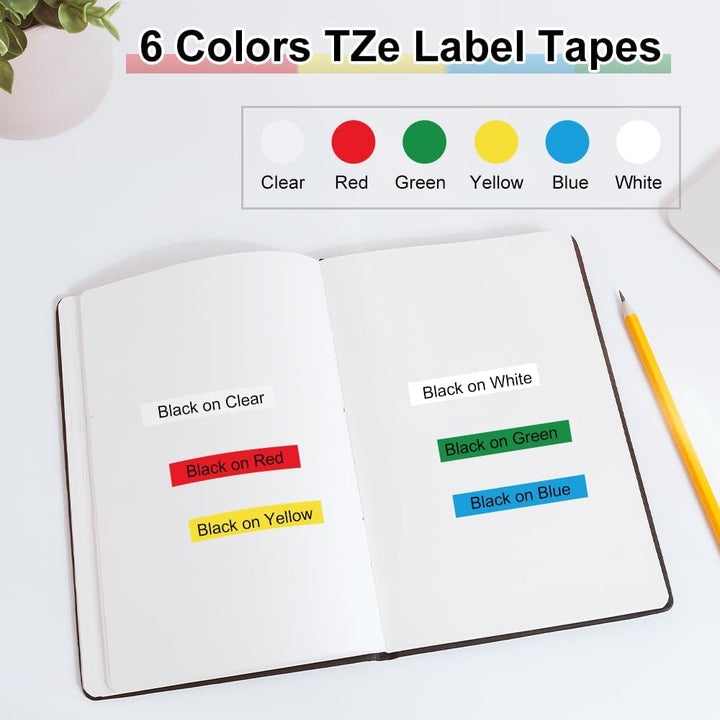 Labelwell kompatible für Brother P-touch Bänder TZe-211 TZe-111 TZe-411 TZe-511 TZe-611 TZe-711 Schr