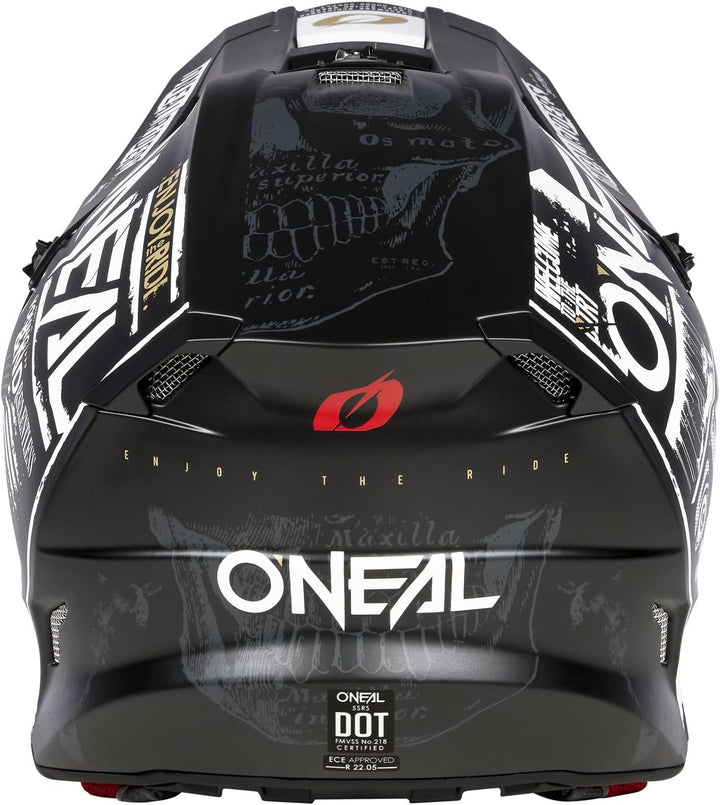 O'NEAL Unisex – Erwachsene 5srs Polyacrylite Helmet Attack V.23 Helm XXL Schwarz/Weiss, XXL Schwarz/