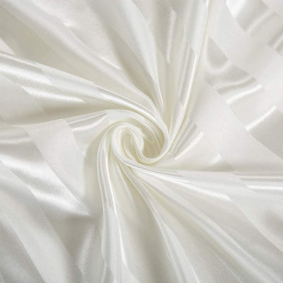 Beige Bettwäsche 200x200 Satin Streifen Glänzend Glanzsatin Uni Wende Bettwäsche Set Seide Glatt Lux
