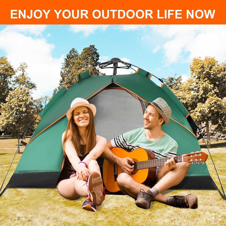 Trintion Camping Zelt 2-3 Mann Pop Up Zelte 4 Jahreszeiten Wasserdicht & Winddicht Grün, Grün