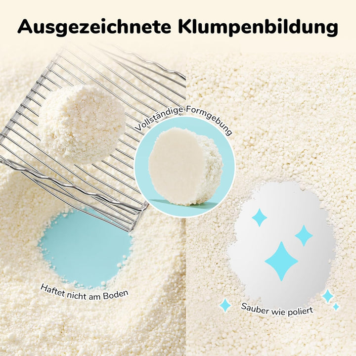 FUKUMARU Maniok Katzenstreu 10.8 kg – Starke Klumpenbildung, Staubfrei, Antihaft-Boden, 24/7 Geruchs