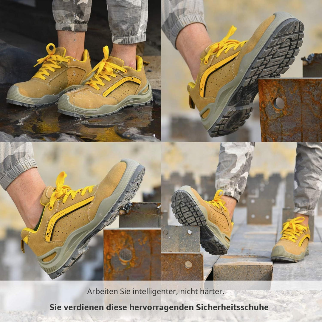 SAFETOE Arbeitsschuhe Herren &amp; Damen Leichte, 7296YN Sicherheitsschuhe Herren &amp; Damen, Wasserdichtes