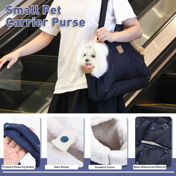 Tragbare Katzentasche mit grossem Fassungsvermögen, Fleece, für Haustiere, Hunde, Tragetasche, Geldb