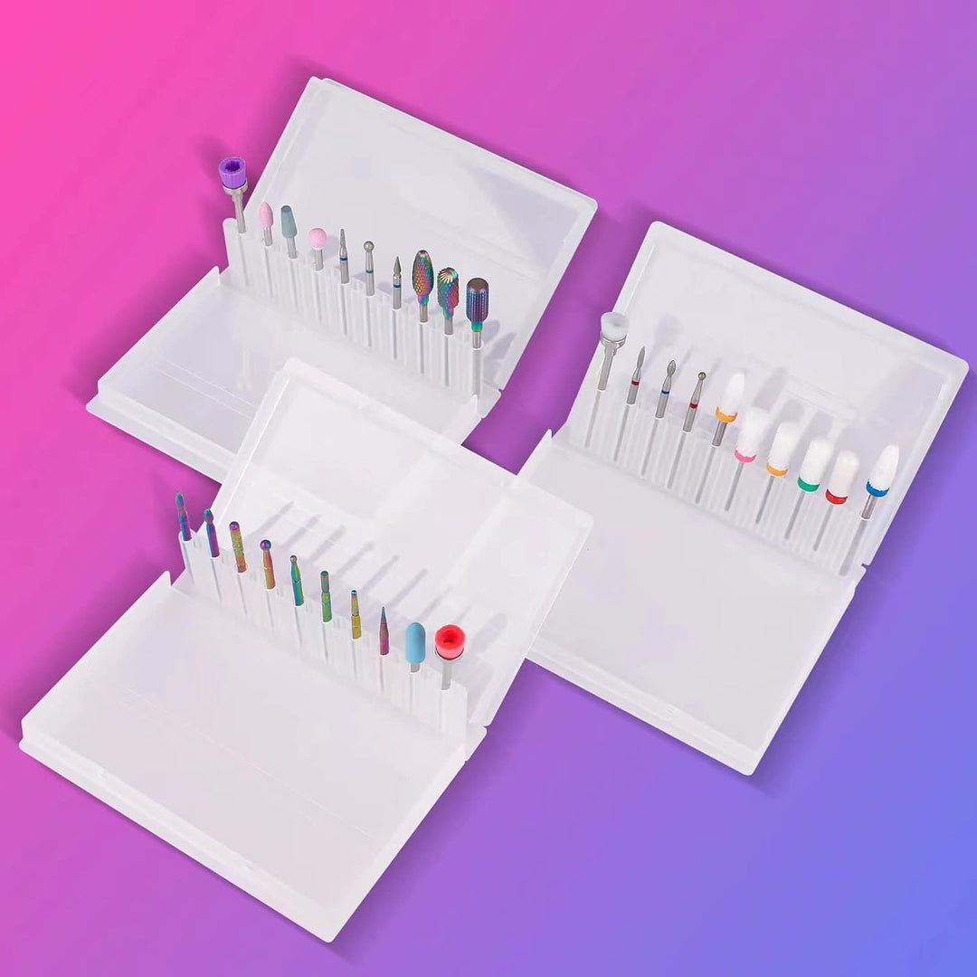 30 Stück Nagelbohrer-Bits, 0.9 cm (3/32 Zoll), Keramik-Bohrer für Nägel, Acryl, Diamant-Nagelhaut-Ef