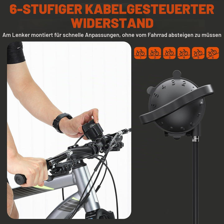 Rollentrainer, Sportneer Rollentrainer Fahrrad mit 6 Widerstandseinstellungen Trainingsständer Klapp