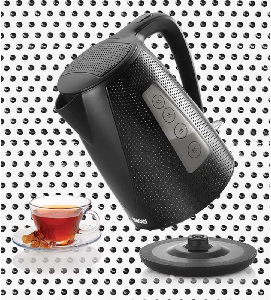 UNOLD 18555 Wasserkocher Golf - Kettle, Schwarz, 1,7 Liter, 2.150 W, 360° drehbarer Sockel, Trockeng