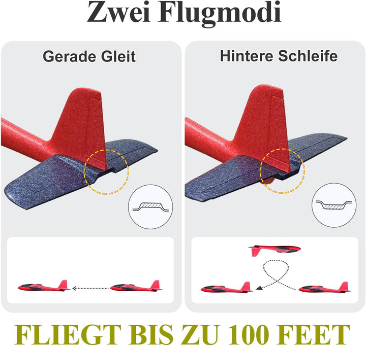 Hawk’S Work Schaumstoff-Flugzeug Spielzeug, 860mm grosses Segelflugzeug für Kinder und RC-Bastler (2