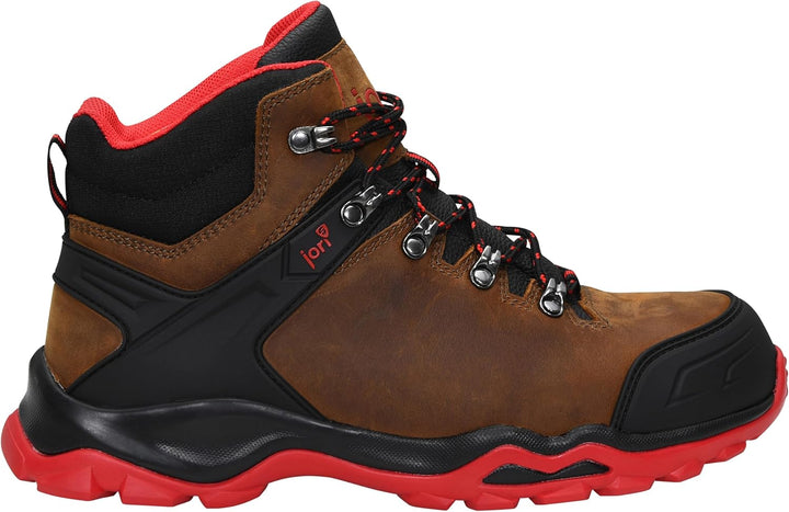 JORI Sicherheitsschuhe jo_Powerful Brown Mid S3S, Damen und Herren, Leder, Stahlkappe, leicht, klass