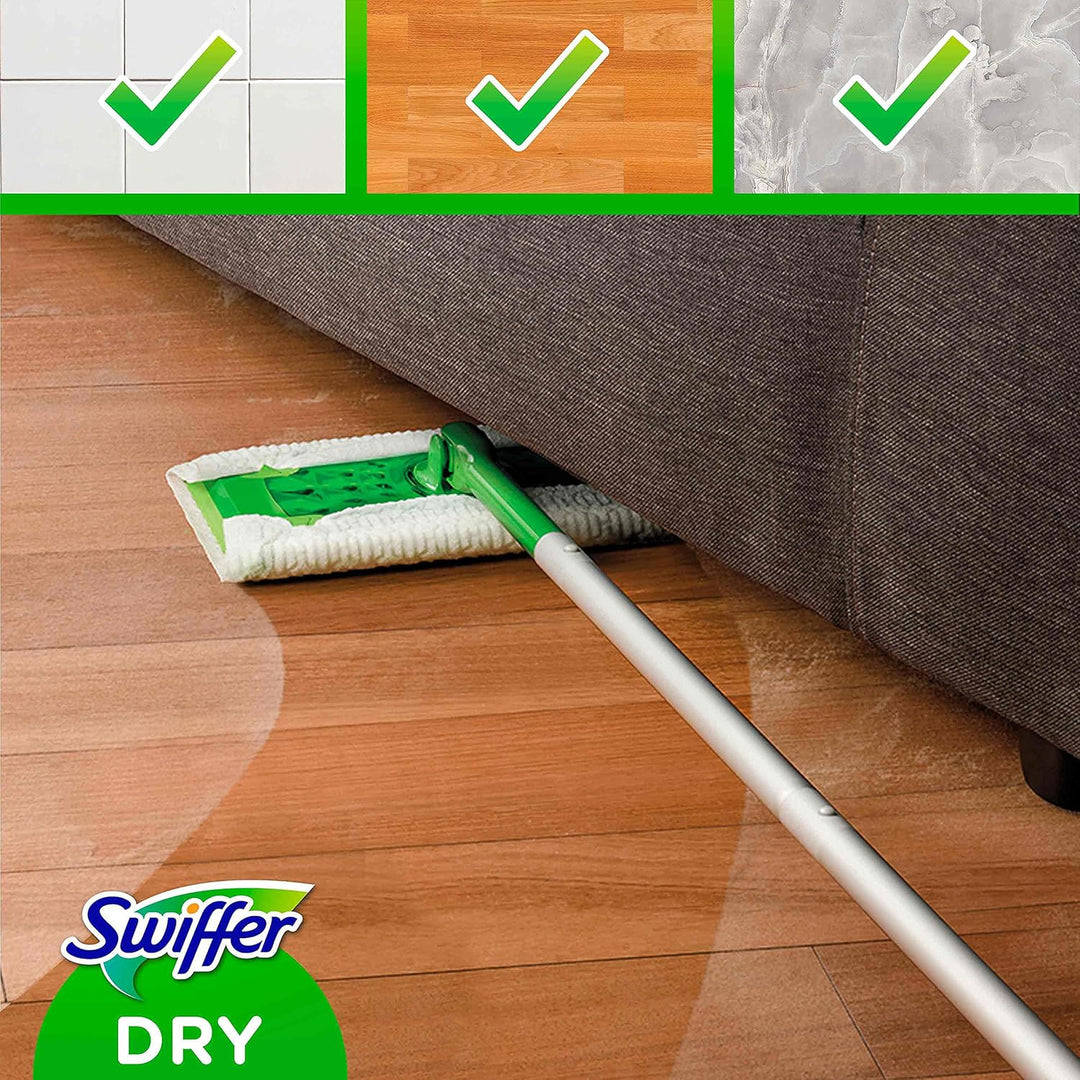 Swiffer Bodenreiniger Trockene Bodentücher, 120 Stück, Ideal für Staub, Tierhaare & Allergene, Weiss