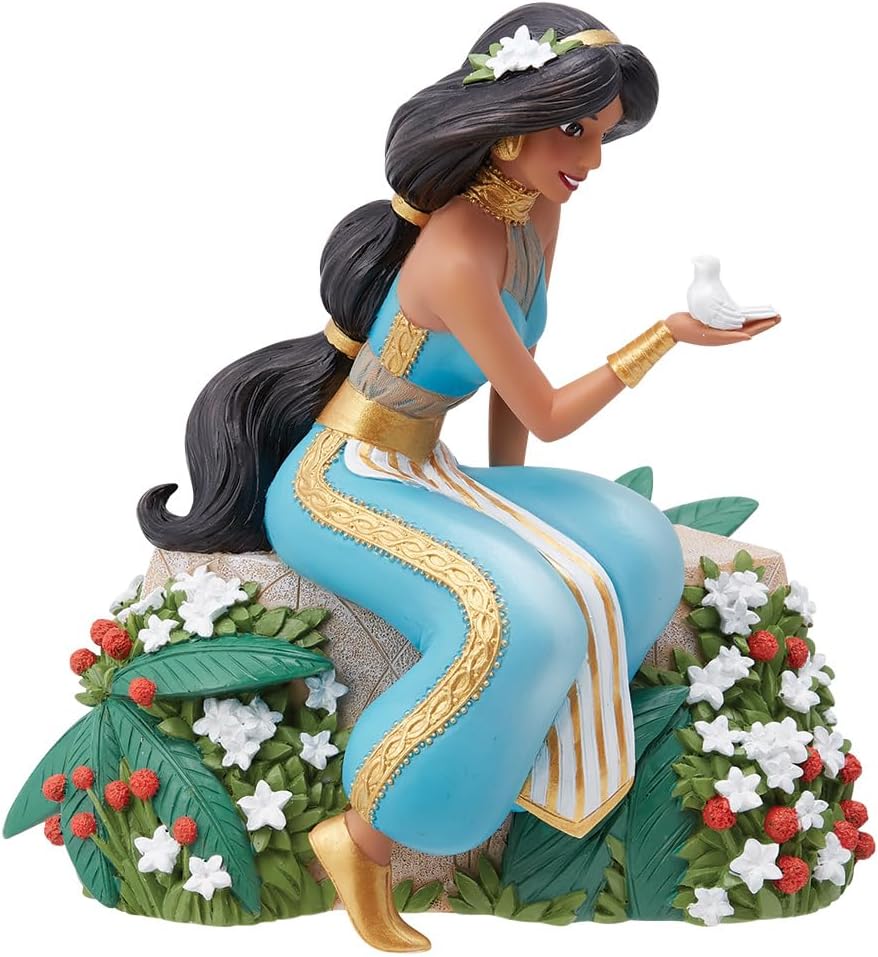 Enesco Disney Showcase Botanischer Aladdin Jasmin mit Vogelfigur, 15,2 cm, mehrfarbig