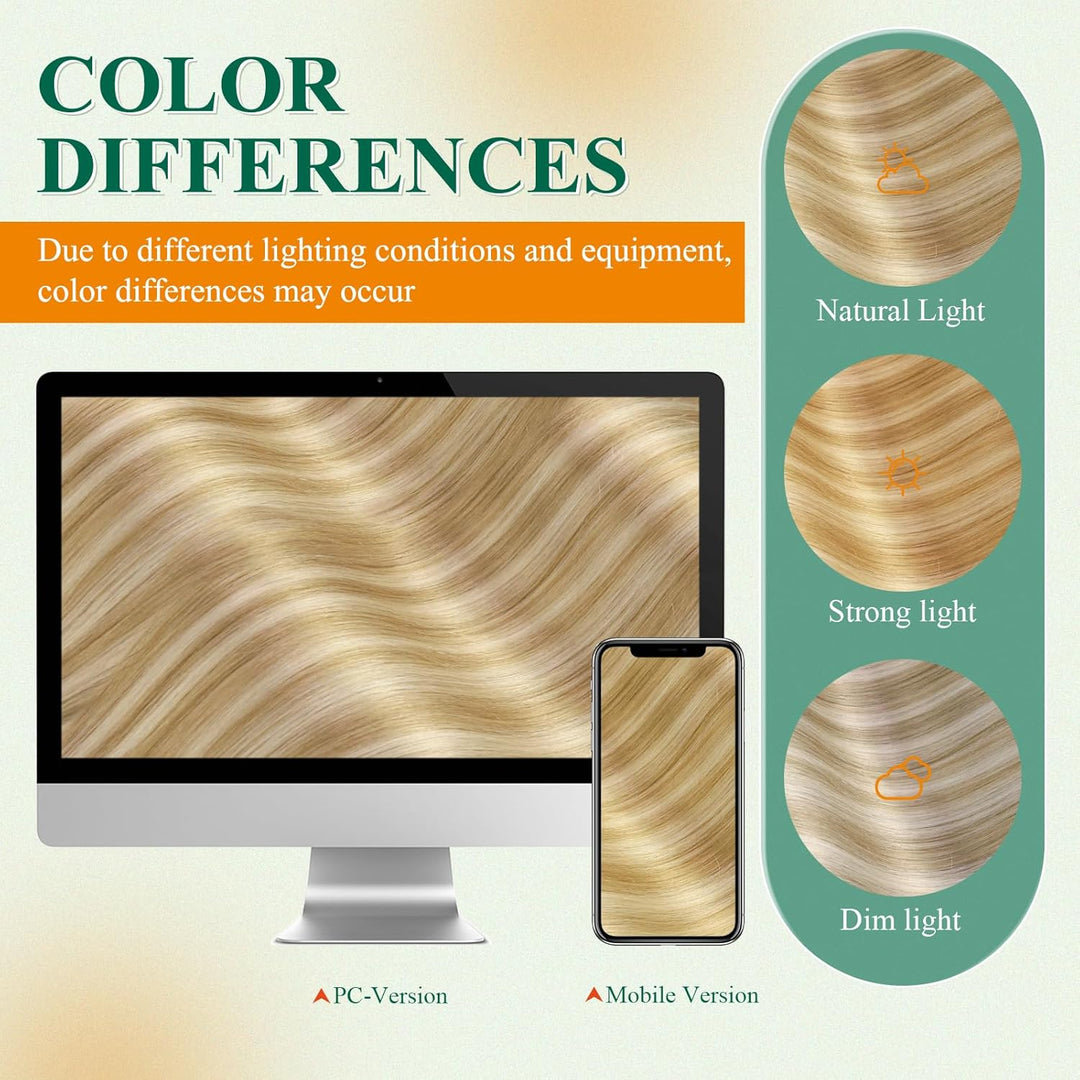 Easyouth Tape in Extensions Echthaar Ombre Extensions Tape in Echthaar 24 Zoll 50g Farbe Honigblond