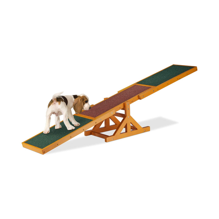 Relaxdays Dog Agility Wippe, Agility Training, grosse & kleine Hunde, Hundetraining, Hundewippe, 54