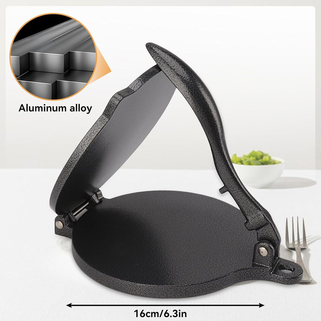 Tortilla-Presse, Tortilla-Maker, Manuelle Roti-Maker-Teigpresse, Quesadilla-Maker, Aluminiumlegierun