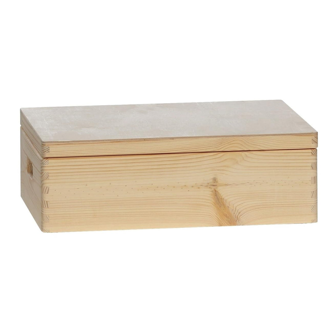Bütic Allzweckkiste Holzbox Holzkiste stapelbar mit u. ohne Deckel Grössenauswahl Kiste mit Deckel 4