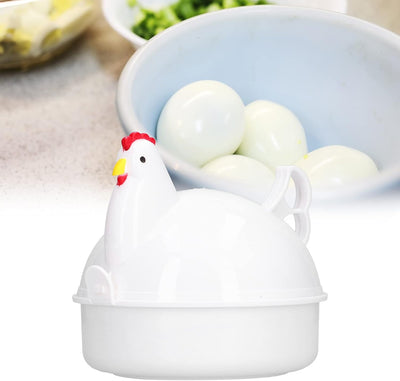 Eierkocher, Acouto 4 Eier Huhn-förmiger Schnellerwärmungsbeständiger Mikrowellen-Eierkocher für die