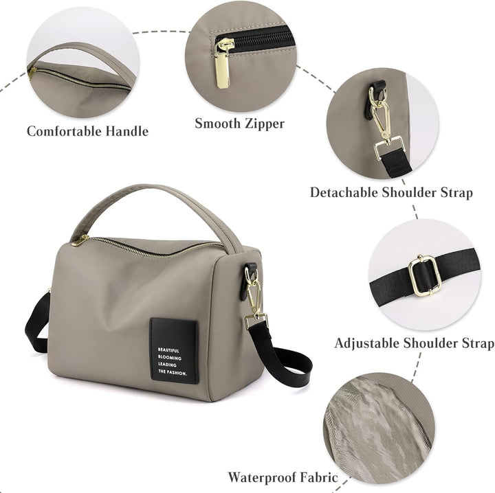 PORRASSO Damen Umhängetasche Casual Schultertasche Nylon Handtasche Mädchen Crossbody Bag für Reisen