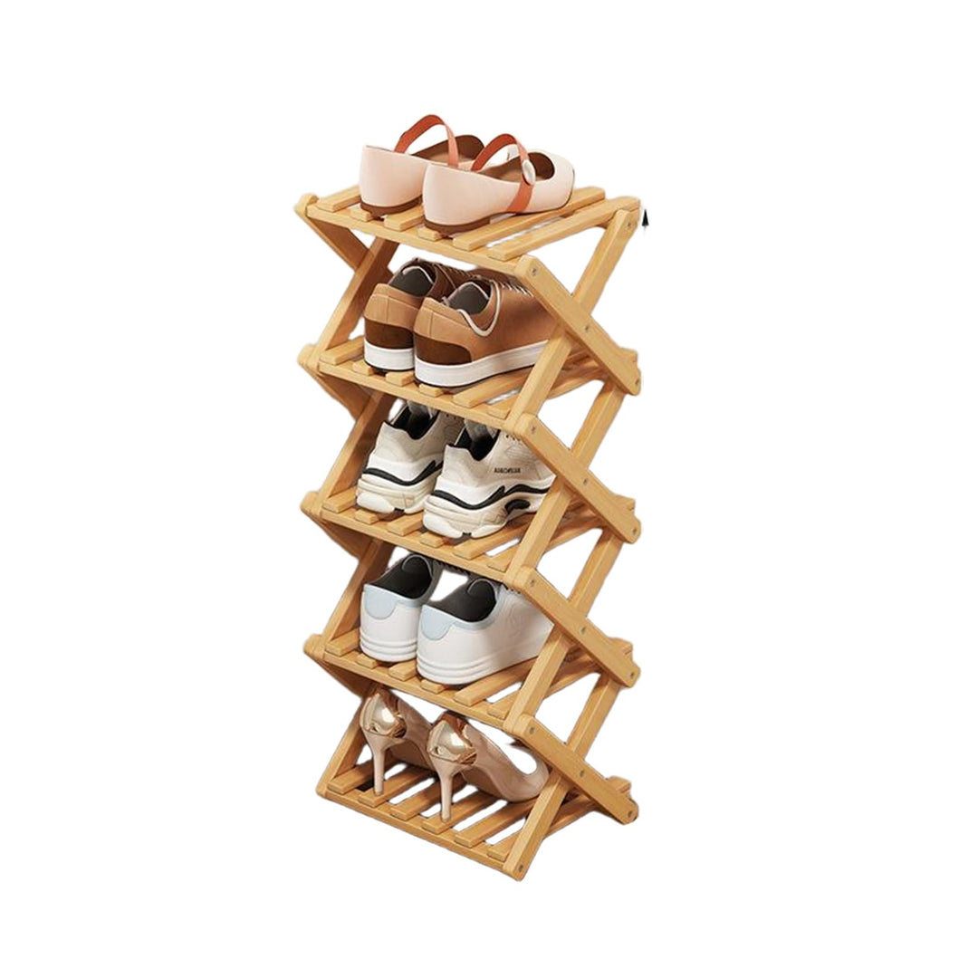 Vertikales Schuhregal, klein, faltbar, hoch, schmal, Schuhregal, schmal, Schuhaufbewahrung, Eckschuh