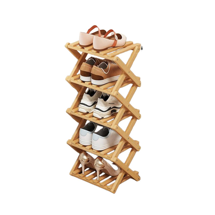 Vertikales Schuhregal, klein, faltbar, hoch, schmal, Schuhregal, schmal, Schuhaufbewahrung, Eckschuh