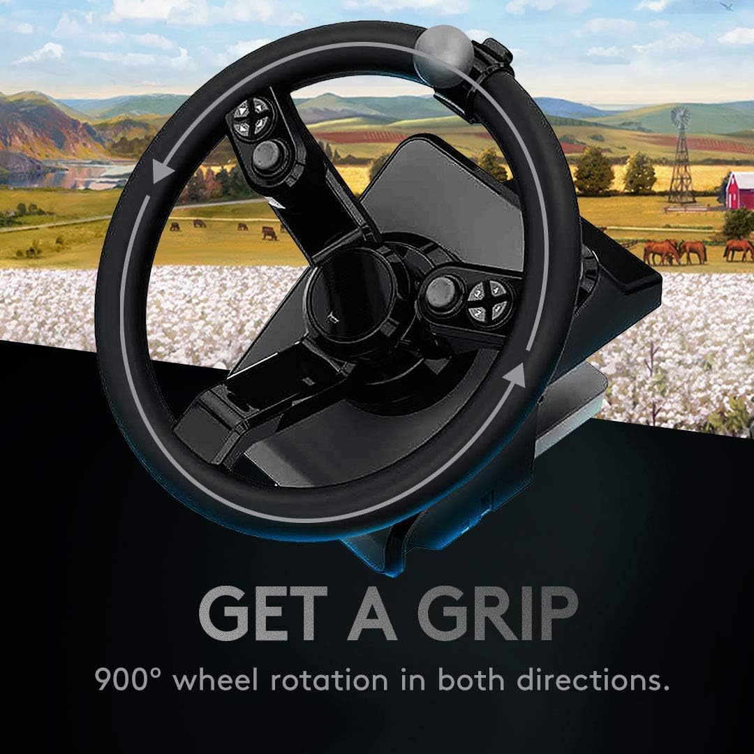 Logitech G Saitek Farm Sim Controller, Farming Simulator Bundle bestehend aus Lenkrad, Steuerkonsole