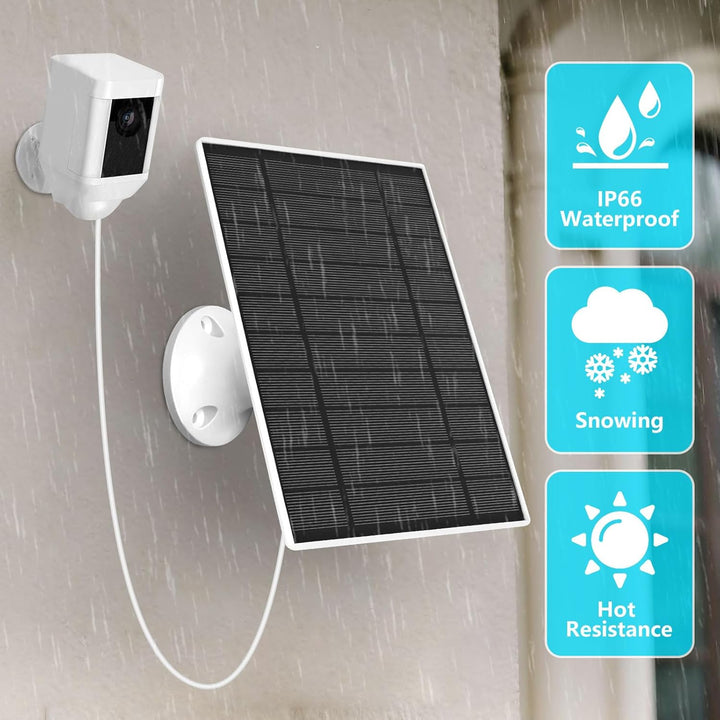 Hossom Solarpanel für Ring Kamera, 6W Kamera Solarmodul Kompatibel mit Ring Spotlight Cam/Pro/Plus u