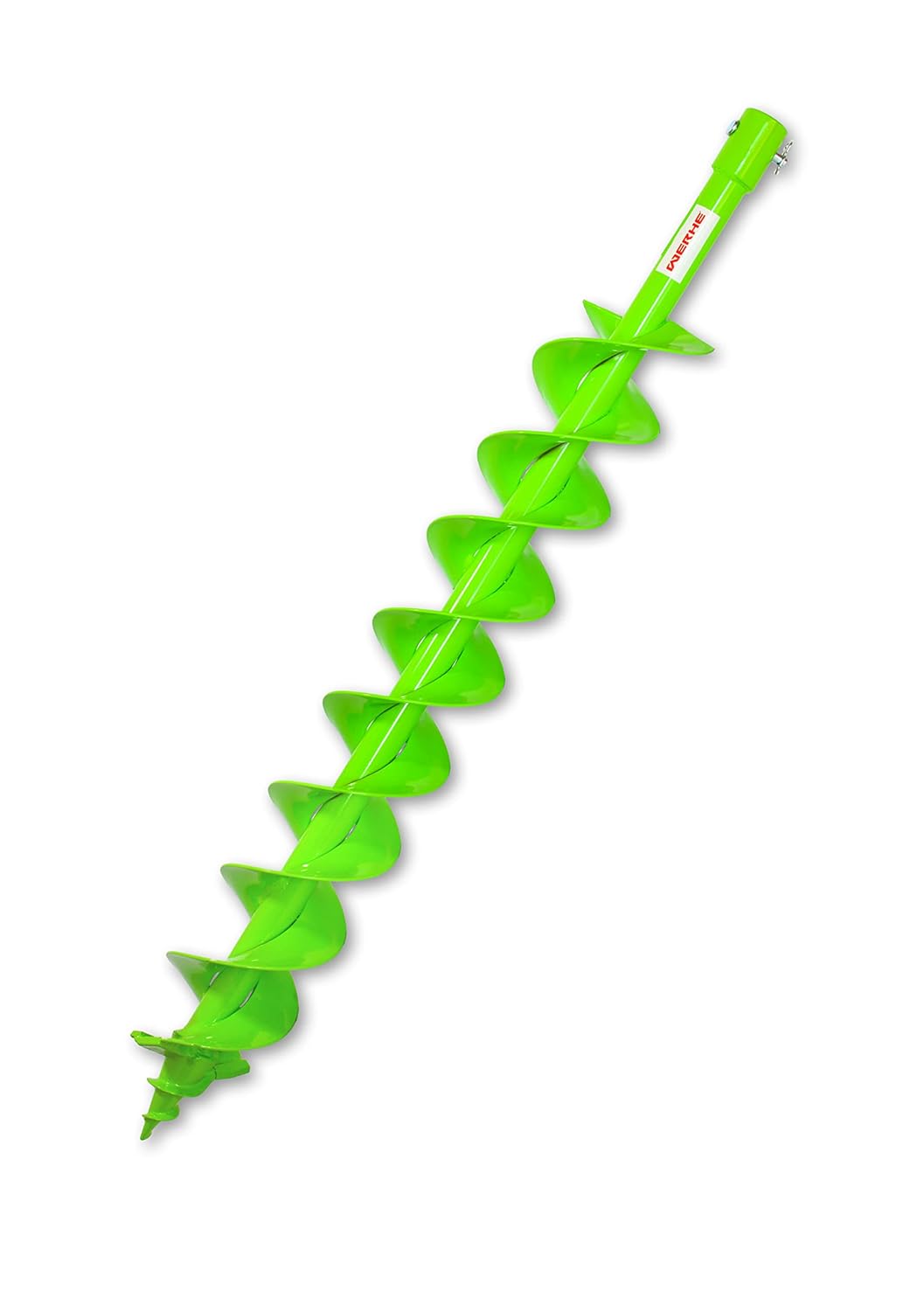 WERHE Profi Bohrer für Erdbohrer 100 mm Pfahlbohrer Brunnenbohrer präzise Bohrspitze Doppelspiral Ha