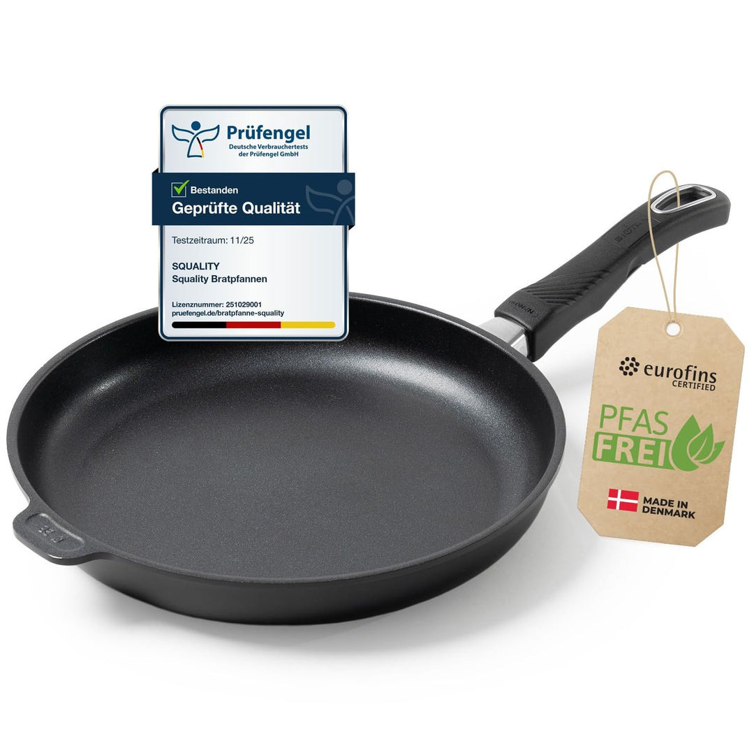 Premium Bratpfanne PFAS frei 28 cm – Antihaft Pfanne beschichtet aus Dänemark | Ofenfest bis 260 °C,